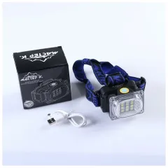 Фонарь МАСТЕР К налобный аккумуляторный, 5 Вт, 1200 мАч, 200 лм, USB (4703691)