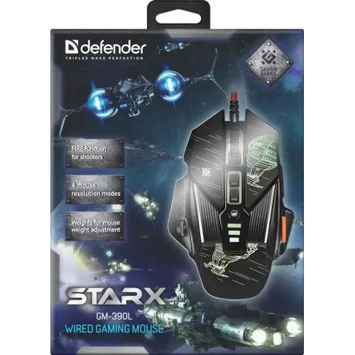 Мышь Defender Tarx s GM-390L черный 