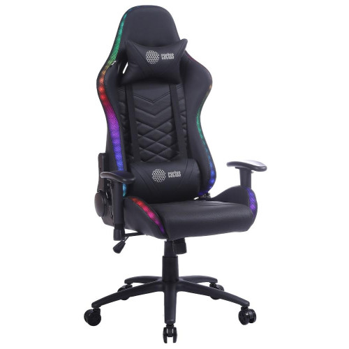 Кресло игровое Cactus CS-CHR-0099BL черный эко.кожа