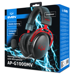 Гарнитура SVEN AP-G1000MV черный/красный
