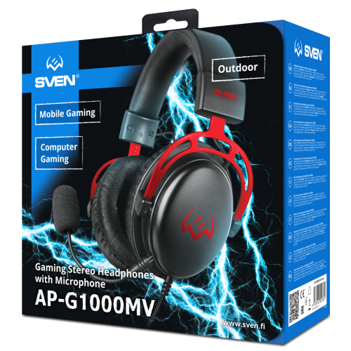 Гарнитура SVEN AP-G1000MV черный/красный