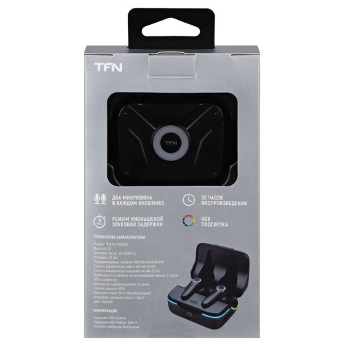 Гарнитура Bluetooth TFN TFN-HS-TWS025BK черный