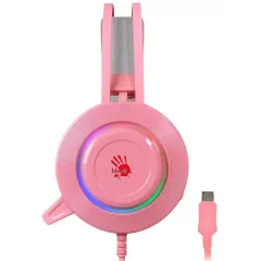 Гарнитура A4 Bloody G521 розовый 2.3м