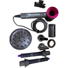 Фен Supersonic Hair Dryer, проф., 7 магнит. насадок, фиолетовый