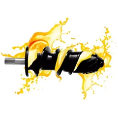 Соковыжималка шнековая Kitfort КТ-1110-2 белый/оранжевый