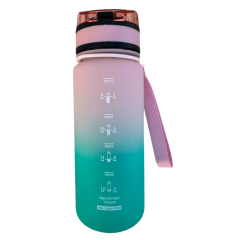 Бутылка для воды спортивная COSMO, зелено-розовая, 500 мл.