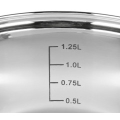 Ковш нерж. Daniks Гринери, индукция, силикон.руч., 1,7 л.(SD-23-16SP)