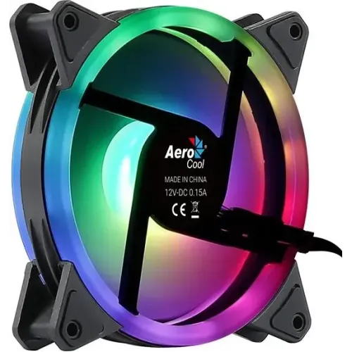 Кулер корпус 120x120x25 AeroCool Duo 12 черный ARGB 1000rpm 6-pin