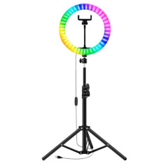 Кольцевая лампа WALKER P20D со штативом 33 см, RGB свет