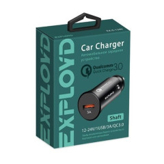 АЗУ EXPLOYD EX-Z-1349 ЗУ/1хUSB 3A/QC3.0/18W/ чёрный