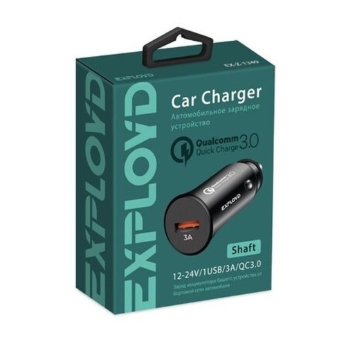 АЗУ EXPLOYD EX-Z-1349 ЗУ/1хUSB 3A/QC3.0/18W/ чёрный