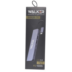 Коммутатор USB 2.0 WALKER WHUB-71 серый