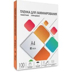 Пленка для ламинирования Heleos 80мкм A4 (100шт) глянцевая LPA4-80