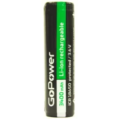 Аккумулятор GOPOWER 18650 3400mAh (00-00015349)(за шт.)