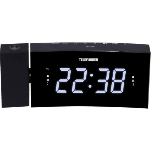 Радиочасы TELEFUNKEN TF-1568U черный с белым