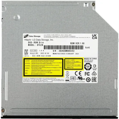 Привод SATA DVD-ROM LG DTC2N черный slim внутренний oem