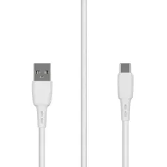 Кабель USB 2.0 A вилка - Type C 2 м Carmega CAR-C-AC2M-WH белый