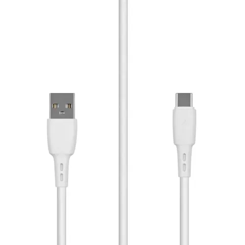 Кабель USB 2.0 A вилка - Type C 2 м Carmega CAR-C-AC2M-WH белый
