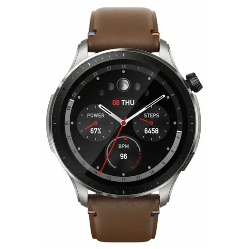 Смарт-часы AMAZFIT GTR 4 коричневая кожа