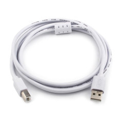 Кабель USB 2.0 A вилка - B вилка 3 м Кабель Atcom белый