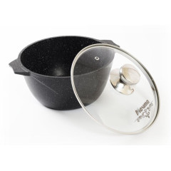 Кастрюля Мечта Гранит black Induction, алюм., индукция, 3 л., с крышкой (43802И)