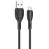 Кабель USB 2.0 A вилка - microUSB 1 м Borofone BX86 силикон (Black)