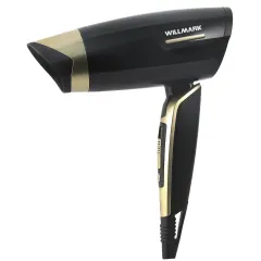 Фен WILLMARK WHD-220F, 1200 Вт, черно-золотой (7782067)