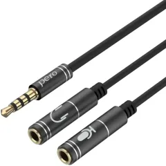 Разветвитель Jack вилка - Jack 2 розетка Pero AD08 Premium (*5)