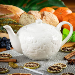 Чайник заварочный, 850 мл. керамика Листья, Y4-2738 (333225)