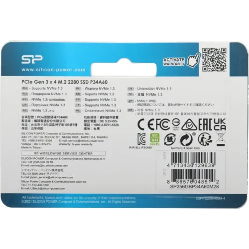 SSD M.2 256Gb Silicon Power PCI-E x4 M.2 2280 SP256GBP34A60M28 M-Series