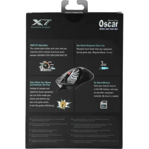 Мышь A4 Bloody Oscar Editor XL-747H голубой