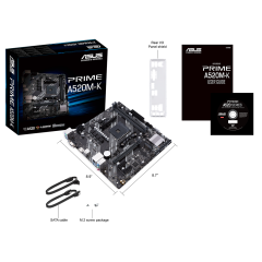 М/П SOC-AM4 Asus PRIME A520M-K 2xDDR4 mATX AC`97 8ch(7.1) GbLAN RAID+VGA+HDMI