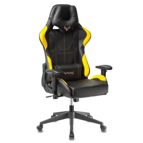 Кресло игровое Zombie VIKING 5 AERO черный/желтый эко.кожа 