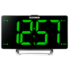 Радиочасы TELEFUNKEN TF-1711U черный с зеленым