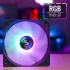 Кулер корпус 120x120x25 Aerocool Frost 12, 120x120 4-pin 18-28dB 160gr LED Ret FROST
