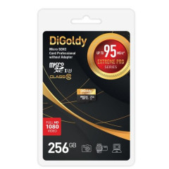Карта micro-SD 256 GB DIGOLDY Class 10 UHS-1 Extreme Pro (U3) (DG256GCSDXC10UHS-1-ElU3 w)