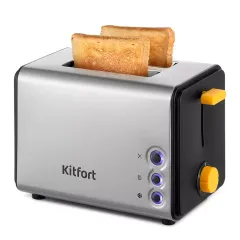 Тостер Kitfort КТ-6203 нержавеющая сталь/черный