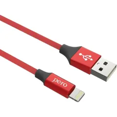 Кабель USB 2.0 A вилка - Lightning 8-pin 1 м Pero DC-02 красный