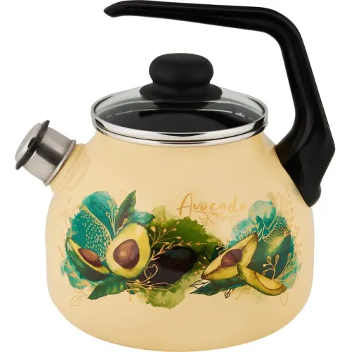 Чайник со свистком APPETITE Avocado, эмаль, индукция, 3 л. (С2717)(1432066)