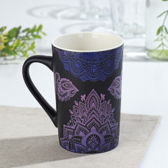 Кружка 380 мл., фарфор, Доляна «Мандала», фиолетовый узор (9277905)