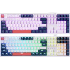 Клавиатура Redragon Whisper белый/синий/оранжевый 