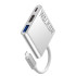 Коммутатор USB 2.0 WALKER WHUB-35 серебряный