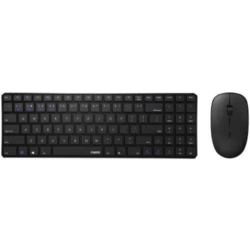 Клавиатура + мышь Rapoo 9300M черный USB беспроводная Multimedia