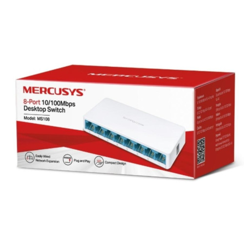 Коммутатор Mercusys MS108 8G неуправляемый