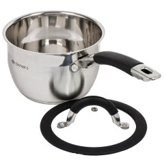 Ковш нерж. Daniks Orlando, индукция, силикон.руч., 1,9 л.(GS-01435-16S)