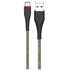 Кабель USB 2.0 A вилка - Type C 1 м Borofone BX25 3А  нейлон черный