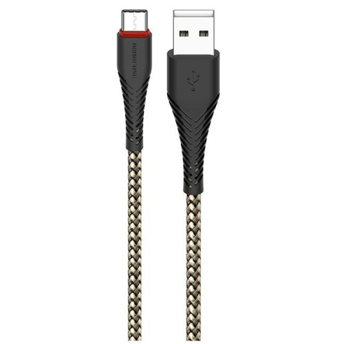 Кабель USB 2.0 A вилка - Type C 1 м Borofone BX25 3А  нейлон черный