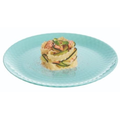 Тарелка стеклокерамика, Luminarc Pampille Turquoise, обеденная, круглая, бирюз.,25 см(Q4649)(413940)