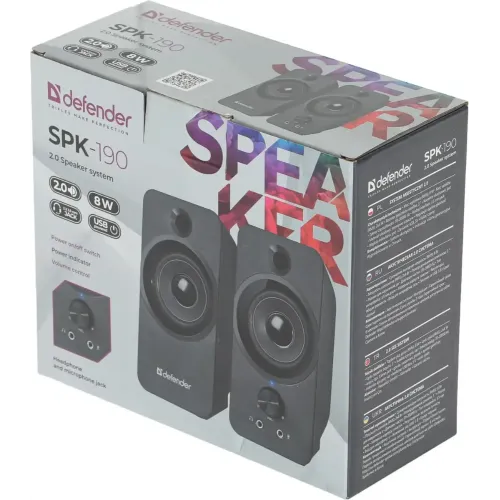 Акустика DEFENDER SPK-190 USB (65190) черный (*7)