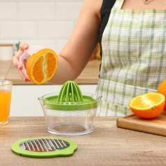 Соковыжималка для цитр.ручн. Доляна Freshbo, контейнер, насадка, зелёная (7519722)